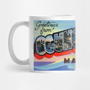 Greetings from Ogunquit, Maine - Vintage Large Letter Postcard Mug